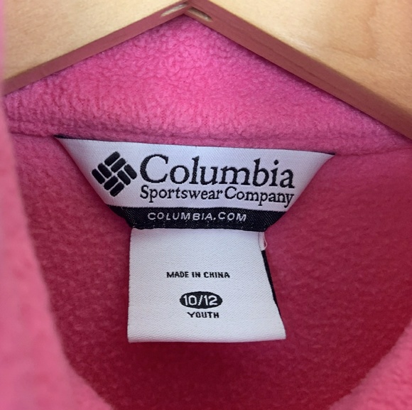 Columbia Youth Jacket Full Zipper Pink Sz: 10-12 - Picture 6 of 7